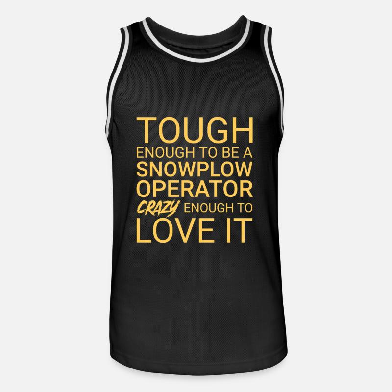 Snowplow Operator Crazy Schneepflugfahrer - Männer Basketball-Trikot - Schwarz/Weiß
