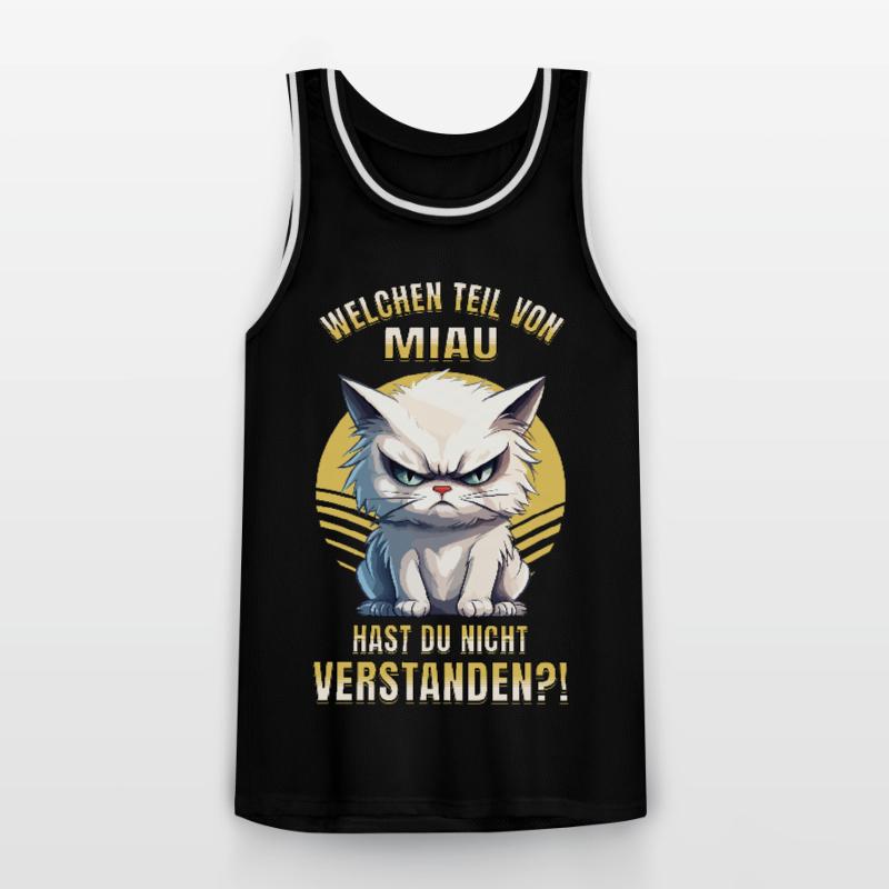 Cat, Grumpy, Grumpy, Grumpy, Meow, Funny Men's Basketball Jersey