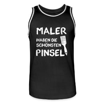 Maler haben die schönsten Pinsel - Männer Basketball-Trikot - Schwarz/Weiß - Vorne - AI Model Male 185 dark (185cm)