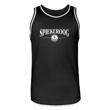 Anker und Seil - Insel Spiekeroog - Männer Basketball-Trikot - Schwarz/Weiß - Vorne - AI Model Male 185 dark (185cm)