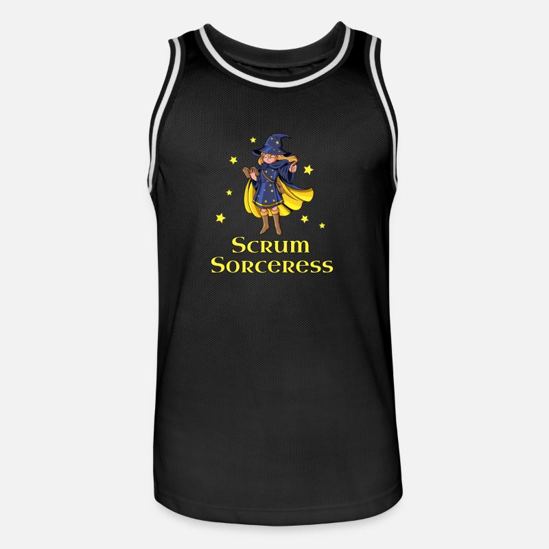 Sorcière Scrum - Scrum Master - Maillot de basket Homme - noir/blanc
