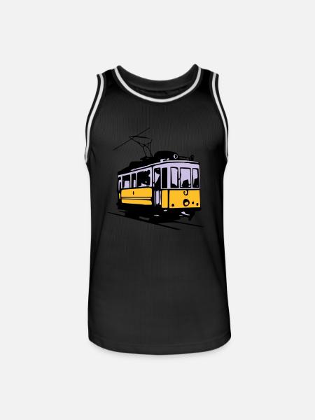 Strassenbahn / Tram - Männer Basketball-Trikot - Schwarz/Weiß