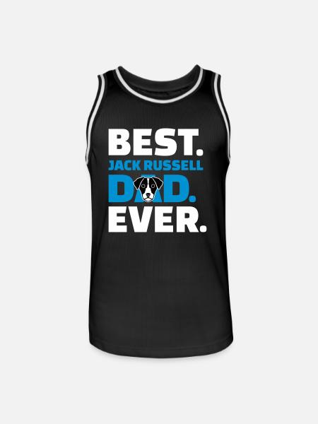 Jack Russell - Männer Basketball-Trikot - Schwarz/Weiß