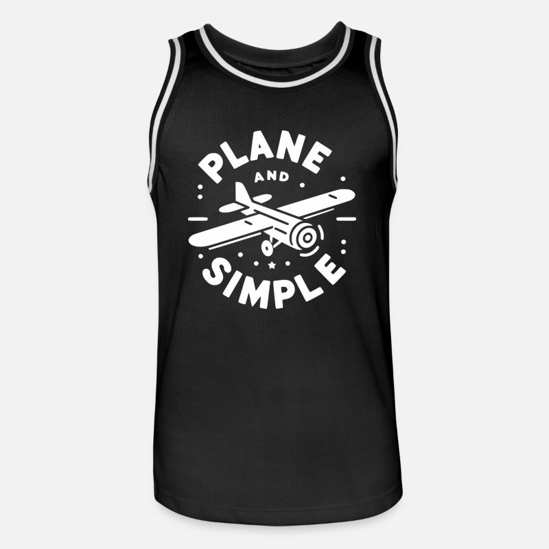 Plan et Simple - Maillot de basket Homme - noir/blanc