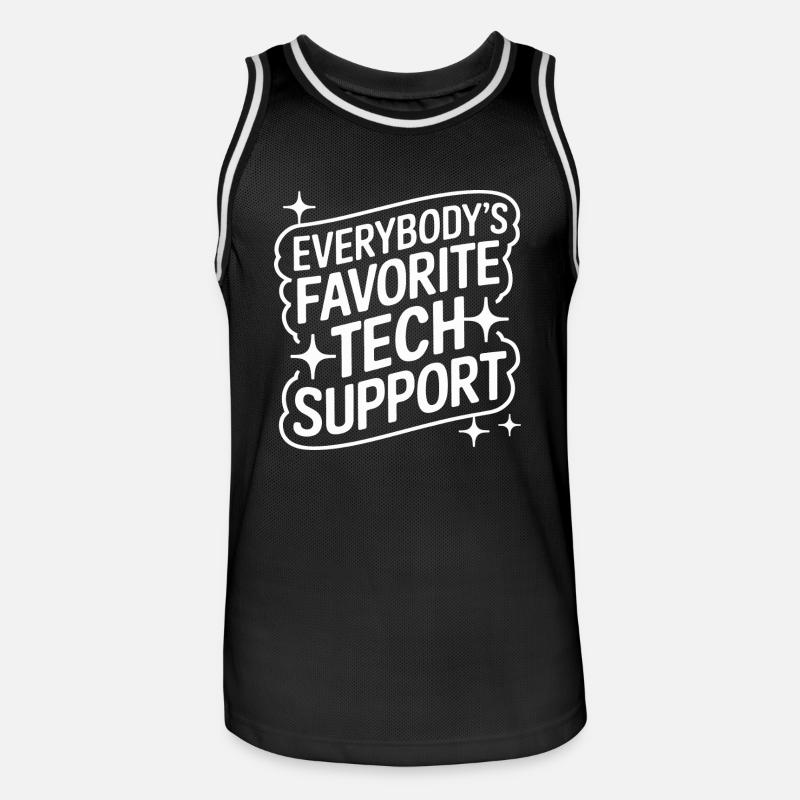 Technischer Support Computerfreak Nerd - Männer Basketball-Trikot - Schwarz/Weiß
