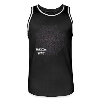 Unikathies Mandala - Männer Basketball-Trikot - Schwarz/Weiß - Vorne - AI Model Male 185 dark (185cm)