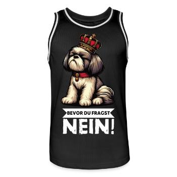 Bevor Du Fragst Nein Shih tzu Shih tzus Shih  - Männer Basketball-Trikot - Schwarz/Weiß - Vorne - AI Model Male 185 dark (185cm)
