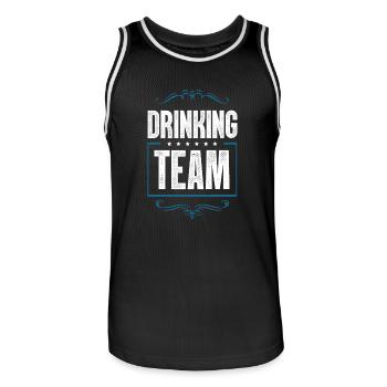 Drinking Crew - Männer Basketball-Trikot - Schwarz/Weiß - Vorne - AI Model Male 185 dark (185cm)