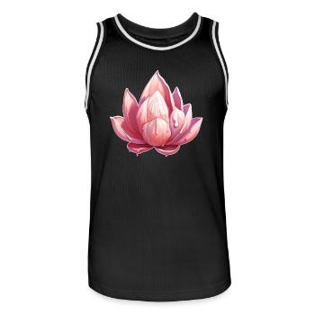 Lotusblüte - Männer Basketball-Trikot - Schwarz/Weiß - Vorne - AI Model Male 185 dark (185cm)