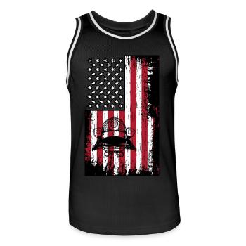 Aïkido - Maillot de basket Homme - noir/blanc - Devant - AI Model Male 185 dark (185cm)