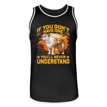 If you don't have one you'll never understand - Männer Basketball-Trikot - Schwarz/Weiß - Vorne - AI Model Male 185 dark (185cm)