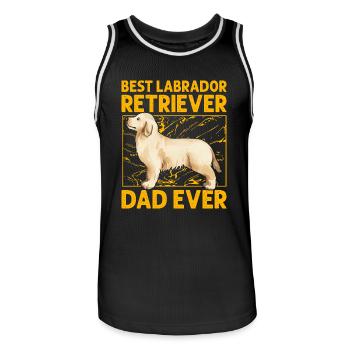 Best Labrador Retriever Dad Ever - Men's Basketball Jersey - black/white - Front - AI Model Male 185 dark (185cm)