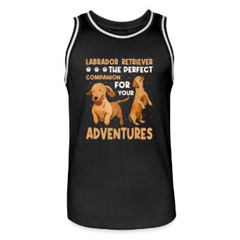 Labrador - Maillot de basket Homme - noir/blanc - Devant - AI Model Male 185 dark (185cm)