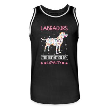 Labradors the definition of Loyalty - Männer Basketball-Trikot - Schwarz/Weiß - Vorne - AI Model Male 185 dark (185cm)