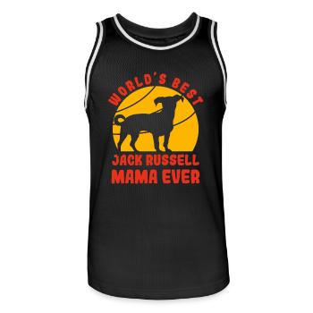 La meilleure maman Jack Russell de tous les temps - Maillot de basket Homme - noir/blanc - Devant - AI Model Male 185 dark (185cm)