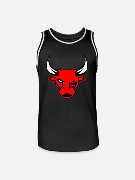 stier bulle - Männer Basketball-Trikot - Schwarz/Weiß
