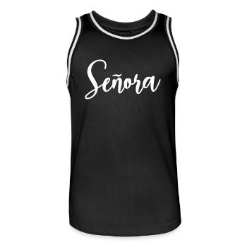 Señora Engagement Bride To Be Wedding Party - Men's Basketball Jersey - black/white - Front - AI Model Male 185 dark (185cm)