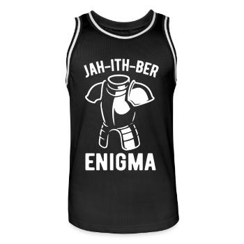 Enigma pour les joueurs - Maillot de basket Homme - noir/blanc - Devant - AI Model Male 185 dark (185cm)