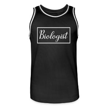 Biologist Proud Graduated Biology Student - Men's Basketball Jersey - black/white - Front - AI Model Male 185 dark (185cm)