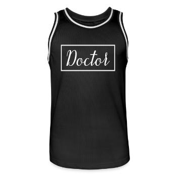 Docteur Médecin Fier Diplômé Médecin Étudiant - Maillot de basket Homme - noir/blanc - Devant - AI Model Male 185 dark (185cm)