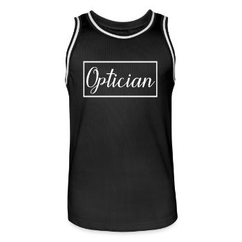 Opticien fier Étudiant Opticien diplômé - Maillot de basket Homme - noir/blanc - Devant - AI Model Male 185 dark (185cm)