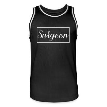 Surgeon Proud Graduated Surgeon Doctor Student - Men's Basketball Jersey - black/white - Front - AI Model Male 185 dark (185cm)
