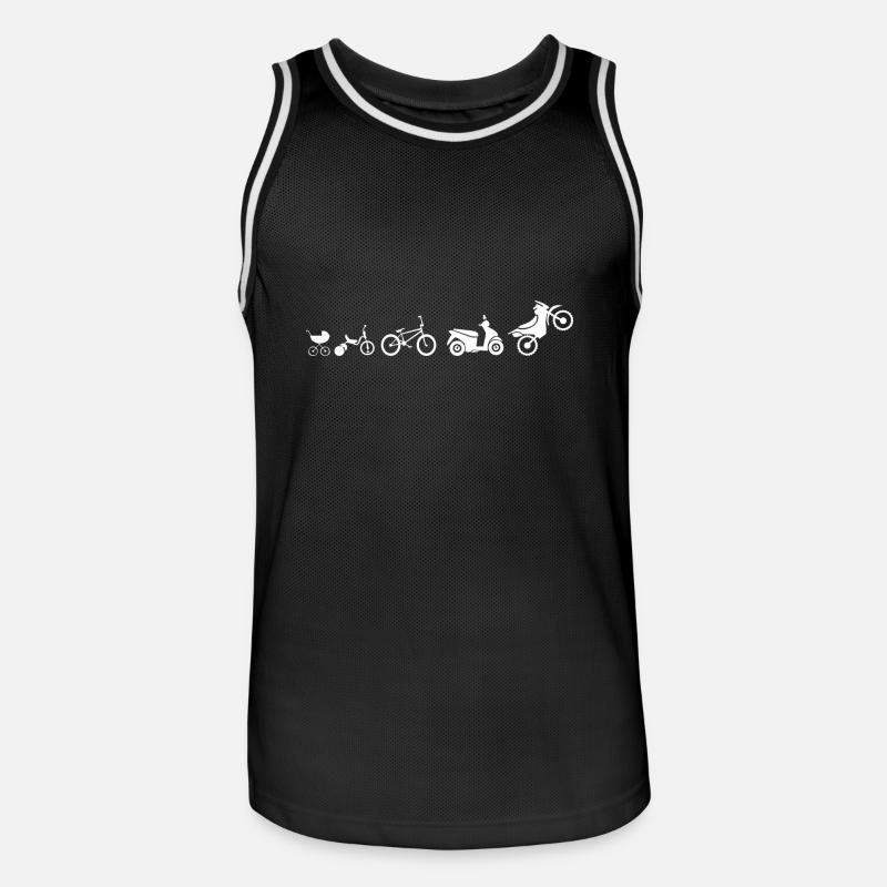 Motorrad Evolution - Männer Basketball-Trikot - Schwarz/Weiß