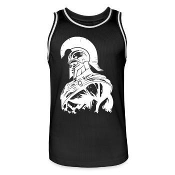 Spartan Gym Gladiator Muscles Bodybuilding - Men's Basketball Jersey - black/white - Front - AI Model Male 185 dark (185cm)