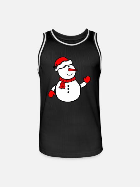 snowman - Men's Basketball Jersey - black/white