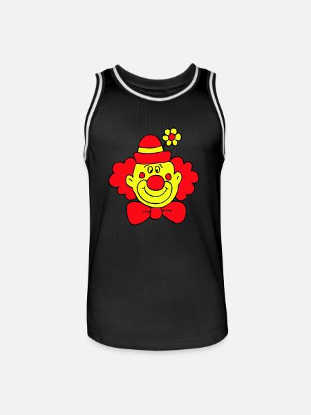 Clown - Männer Basketball-Trikot - Schwarz/Weiß