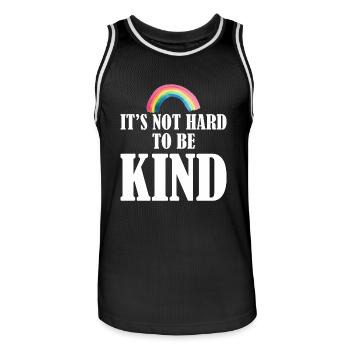 It's Not Hard To Be Kind Graphic - Men's Basketball Jersey - black/white - Front - AI Model Male 185 dark (185cm)