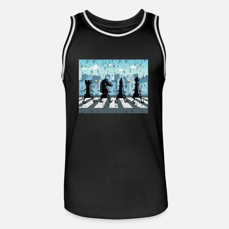 Échecs d’échecs - Maillot de basket Homme - noir/blanc