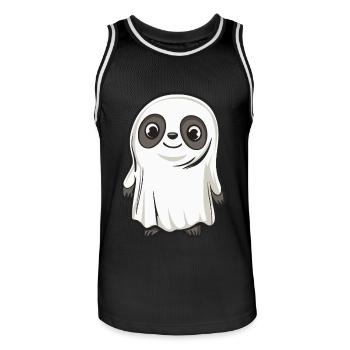 Sloth Halloween Funny Ghost - Men's Basketball Jersey - black/white - Front - AI Model Male 185 dark (185cm)