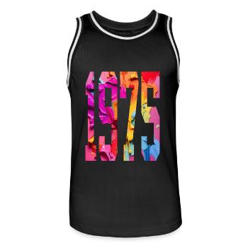 BUNT 51E ANNIVERSAIRE 1975 - Maillot de basket Homme - noir/blanc - Devant - AI Model Male 185 dark (185cm)