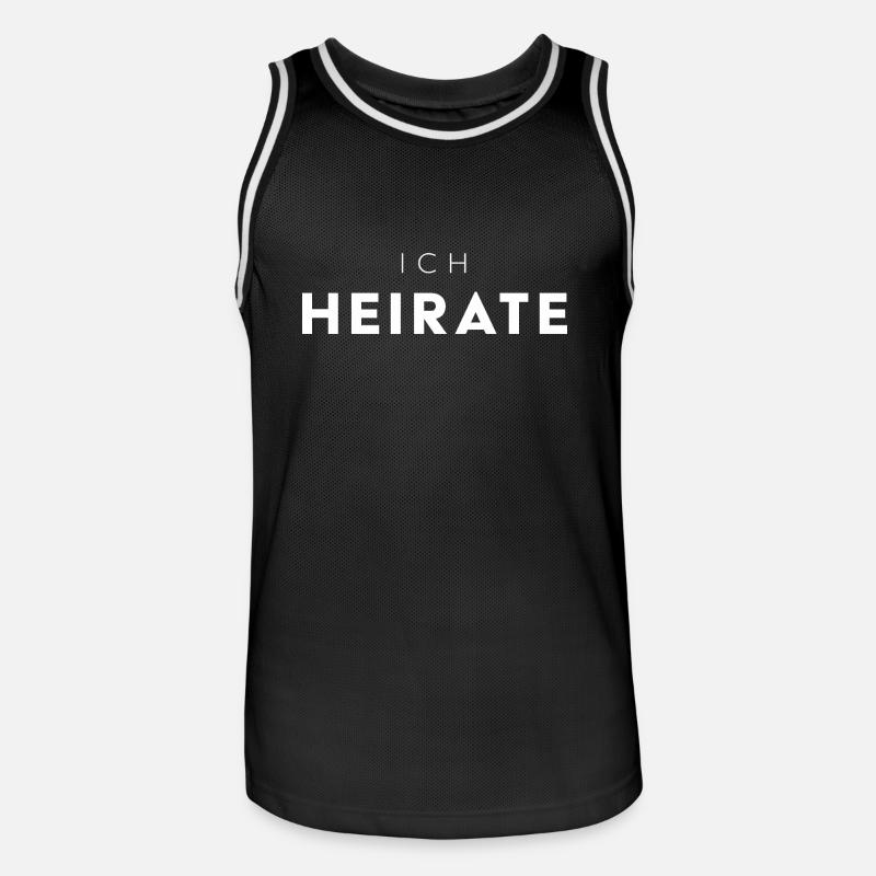 Ich heirate – Ein klares Statement - Männer Basketball-Trikot - Schwarz/Weiß