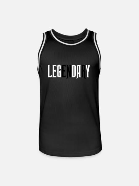 legendary leg day - Männer Basketball-Trikot - Schwarz/Weiß