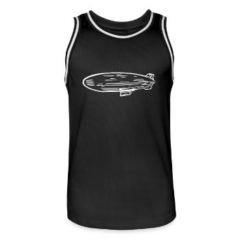 Zeppelin Luftschiff Fan Design - Männer Basketball-Trikot - Schwarz/Weiß - Vorne - AI Model Male 185 dark (185cm)