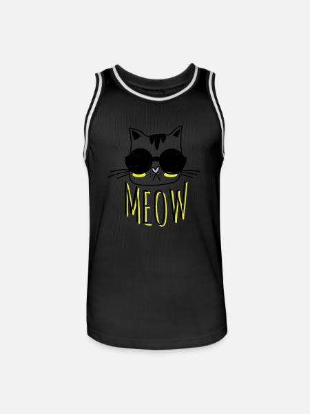 Cool Cat - Men's Basketball Jersey - black/white