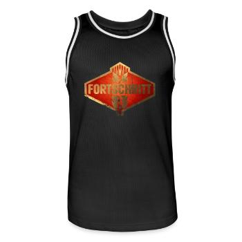 Fortschritt DDR Kombinat Landmaschinen Vintage - Männer Basketball-Trikot - Schwarz/Weiß - Vorne - AI Model Male 185 dark (185cm)