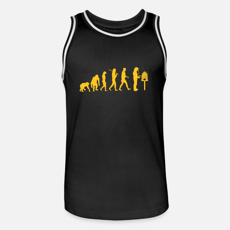 IMKER - Die Evolution - Imker Geschenk - Männer Basketball-Trikot - Schwarz/Weiß