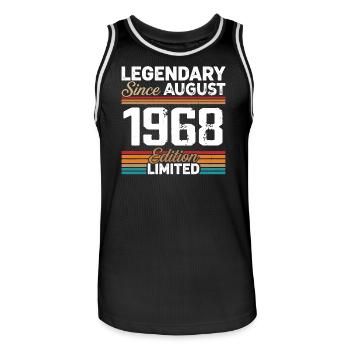 Legendary Since August 1968 Vintage Retro - Men's Basketball Jersey - black/white - Front - AI Model Male 185 dark (185cm)