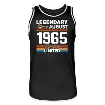 Légendaire Depuis Août 1965 Vintage Rétro - Maillot de basket Homme - noir/blanc - Devant - AI Model Male 185 dark (185cm)
