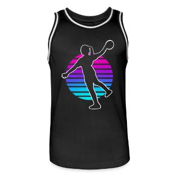 Handballeur Handballeur Femmes - Maillot de basket Homme - noir/blanc - Devant - AI Model Male 185 dark (185cm)