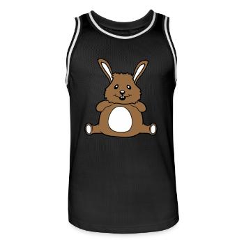 Hase Pummelig Dick Fett Rund Übergewicht Hungrig - Männer Basketball-Trikot - Schwarz/Weiß - Vorne - AI Model Male 185 dark (185cm)