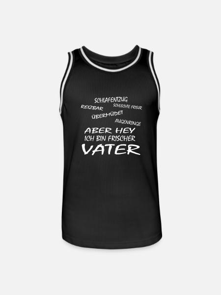 Frischer Vater - Männer Basketball-Trikot - Schwarz/Weiß