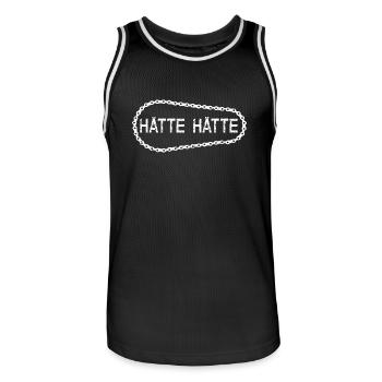 HÄTTE HÄTTE Fahrradkette MTB - Männer Basketball-Trikot - Schwarz/Weiß - Vorne - AI Model Male 185 dark (185cm)