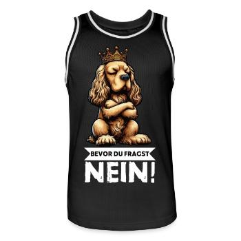 Before you ask: Cocker Spaniel Cocker Dog - Men's Basketball Jersey - black/white - Front - AI Model Male 185 dark (185cm)