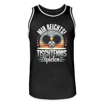 Tischtennis - Männer Basketball-Trikot - Schwarz/Weiß - Vorne - AI Model Male 185 dark (185cm)