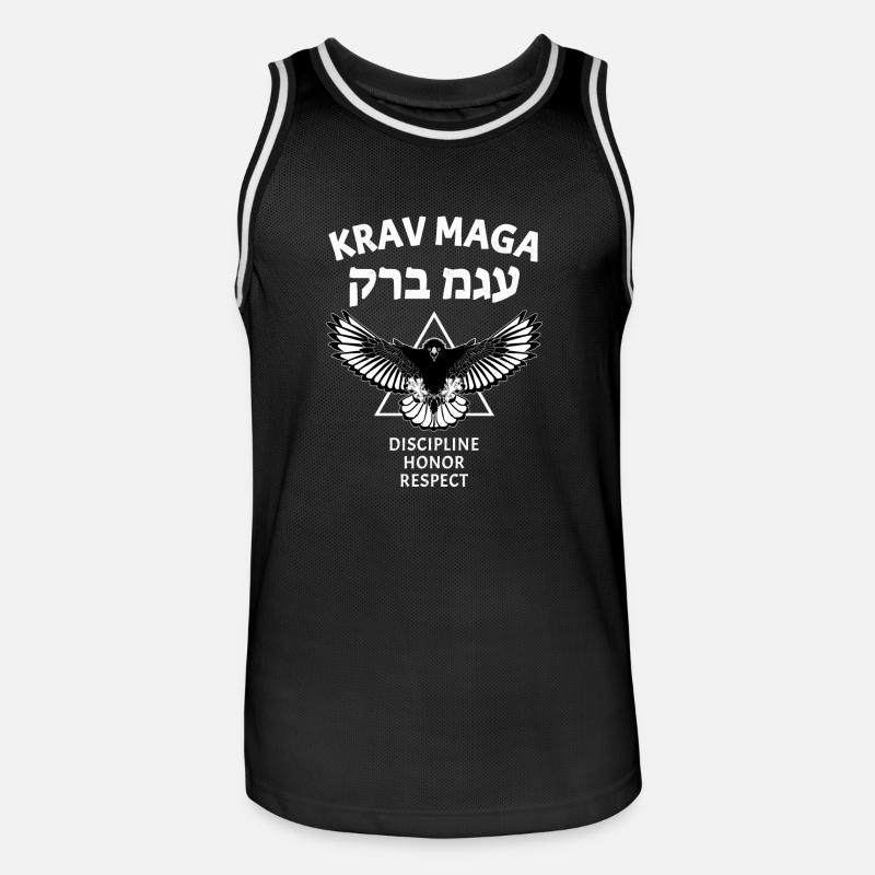 Krav Maga Eagle - Maillot de basket Homme - noir/blanc