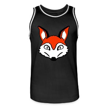 Renard Mauvais œil Dangereux Fou Animal sauvage - Maillot de basket Homme - noir/blanc - Devant - AI Model Male 185 dark (185cm)